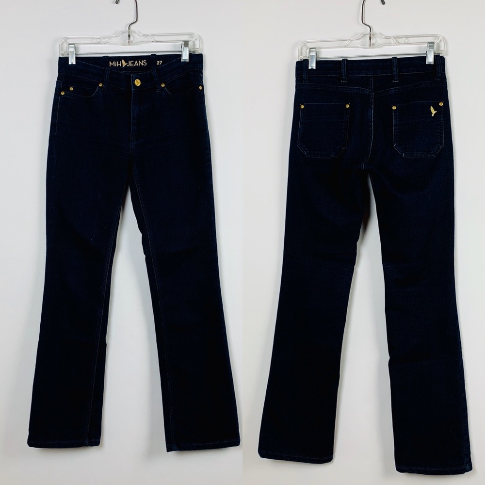 MIH Jeans The London Mid Rise Subtle Bootcut Dark